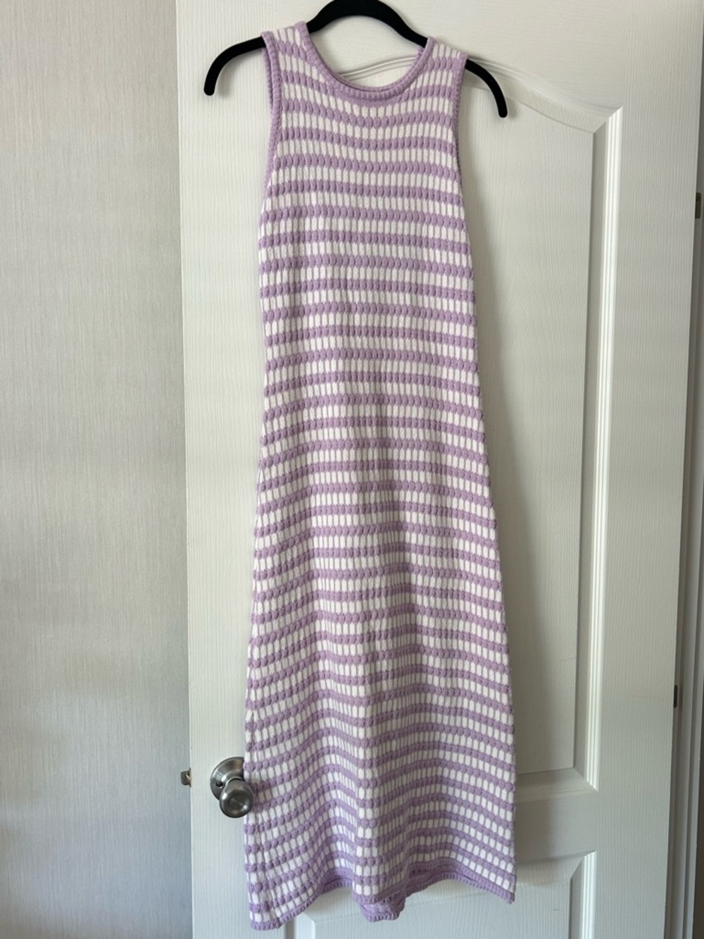 Le Lis Purple and White Knit Dress